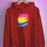 Pansexual Pride Flag Ripped Reveal Hoodie - Red